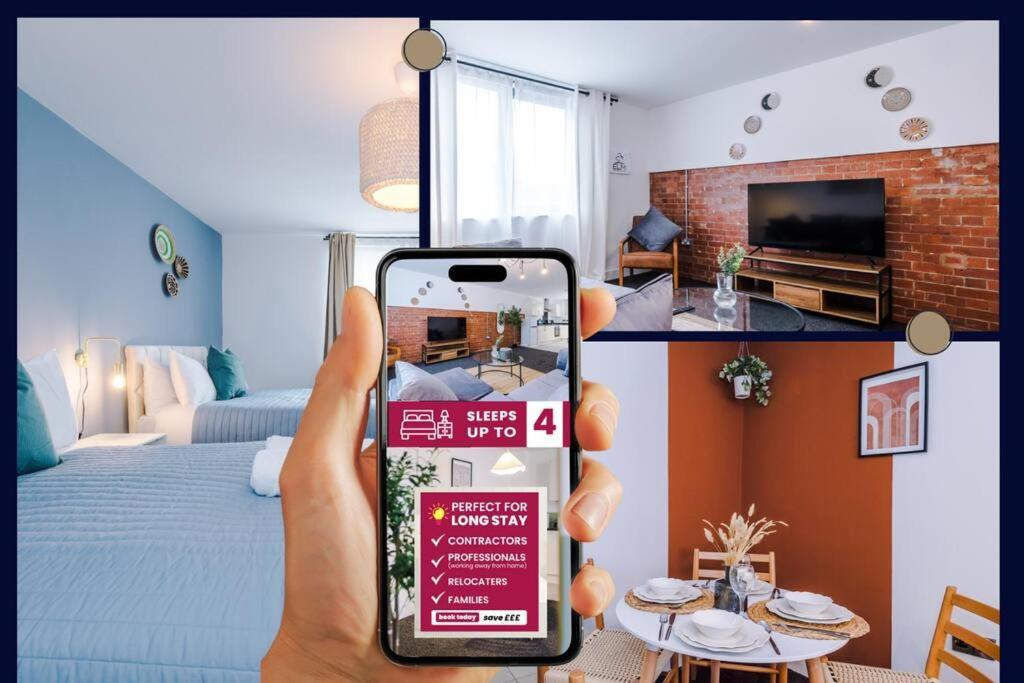 Luxurious 1-bedroom Apartment, Sleeps 4, Free Parking Apartamento Mánchester
